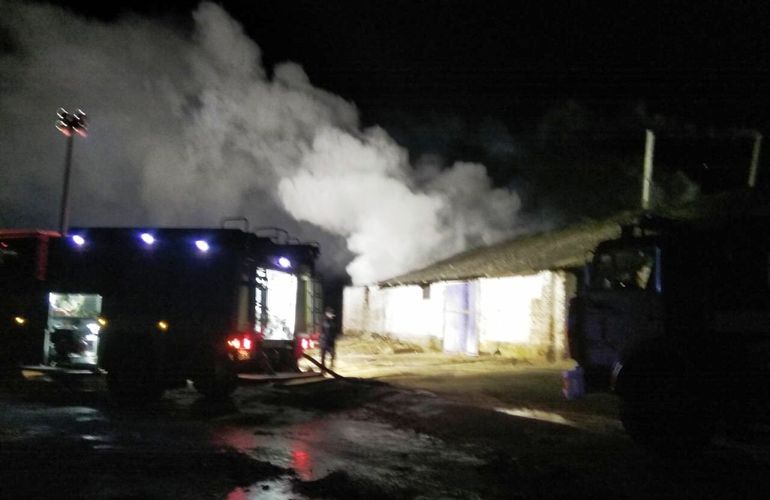 20 спасателей в течение нескольких часов тушили масштабный пожар в пригороде Житомира. ФОТО