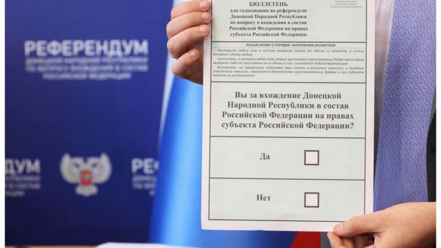 Начались «референдумы» на оккупированных Россией территориях Донецкой, Запорожской, Луганской и Херсонской областей