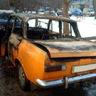 В Житомире сгорел гараж с автомобилем